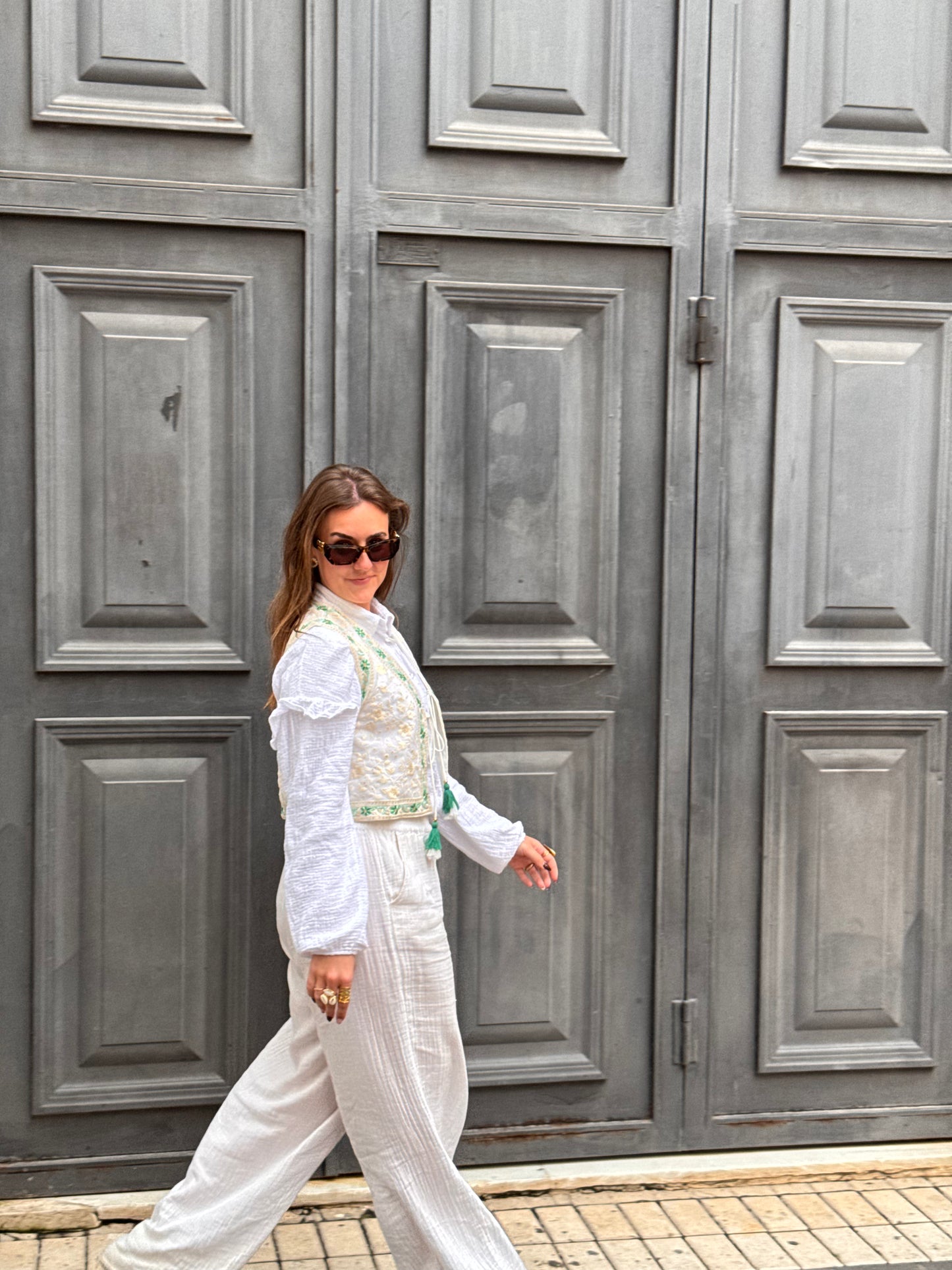 Guapa's Gilet Crema Verde