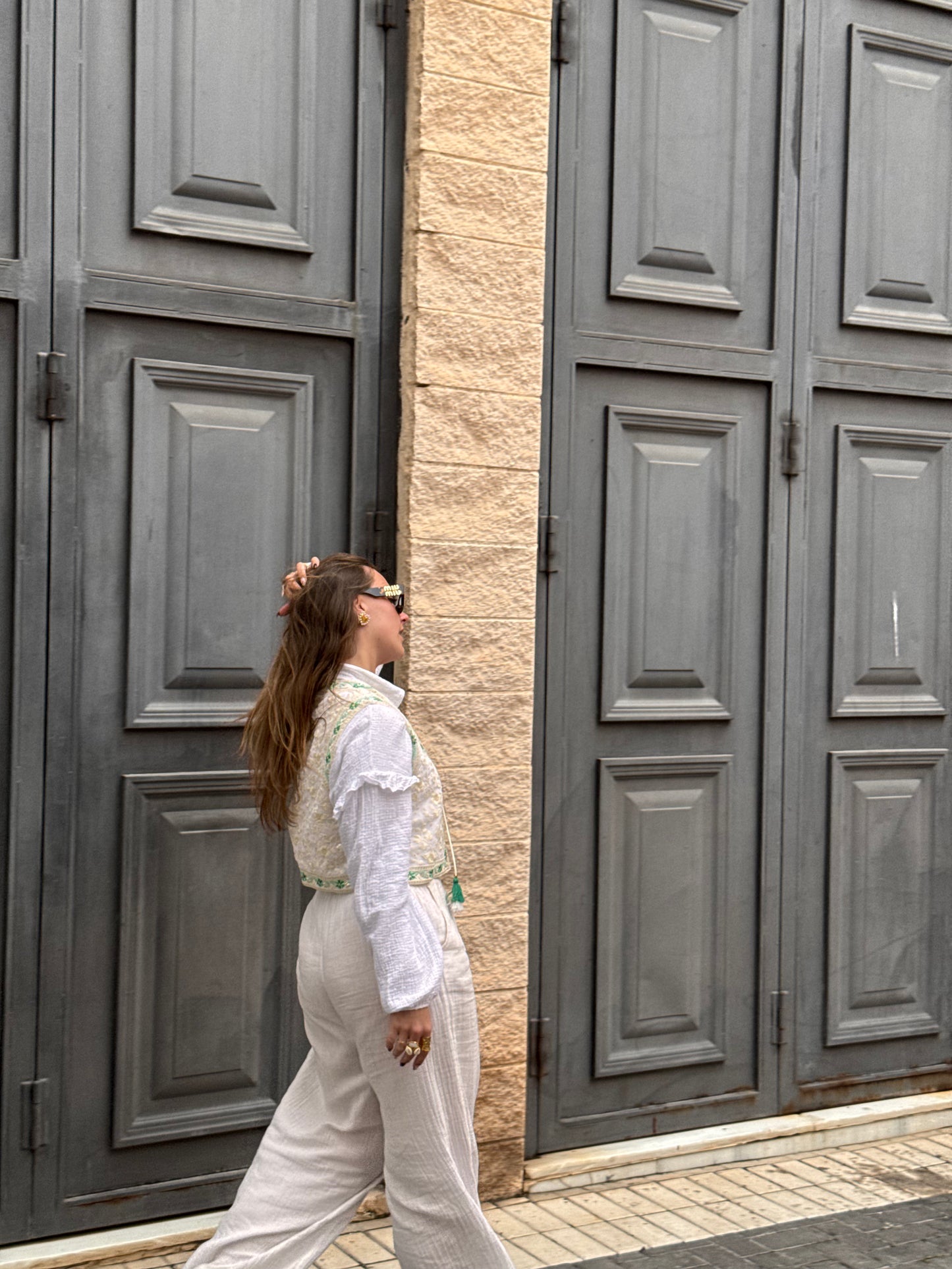 Guapa's Gilet Crema Verde