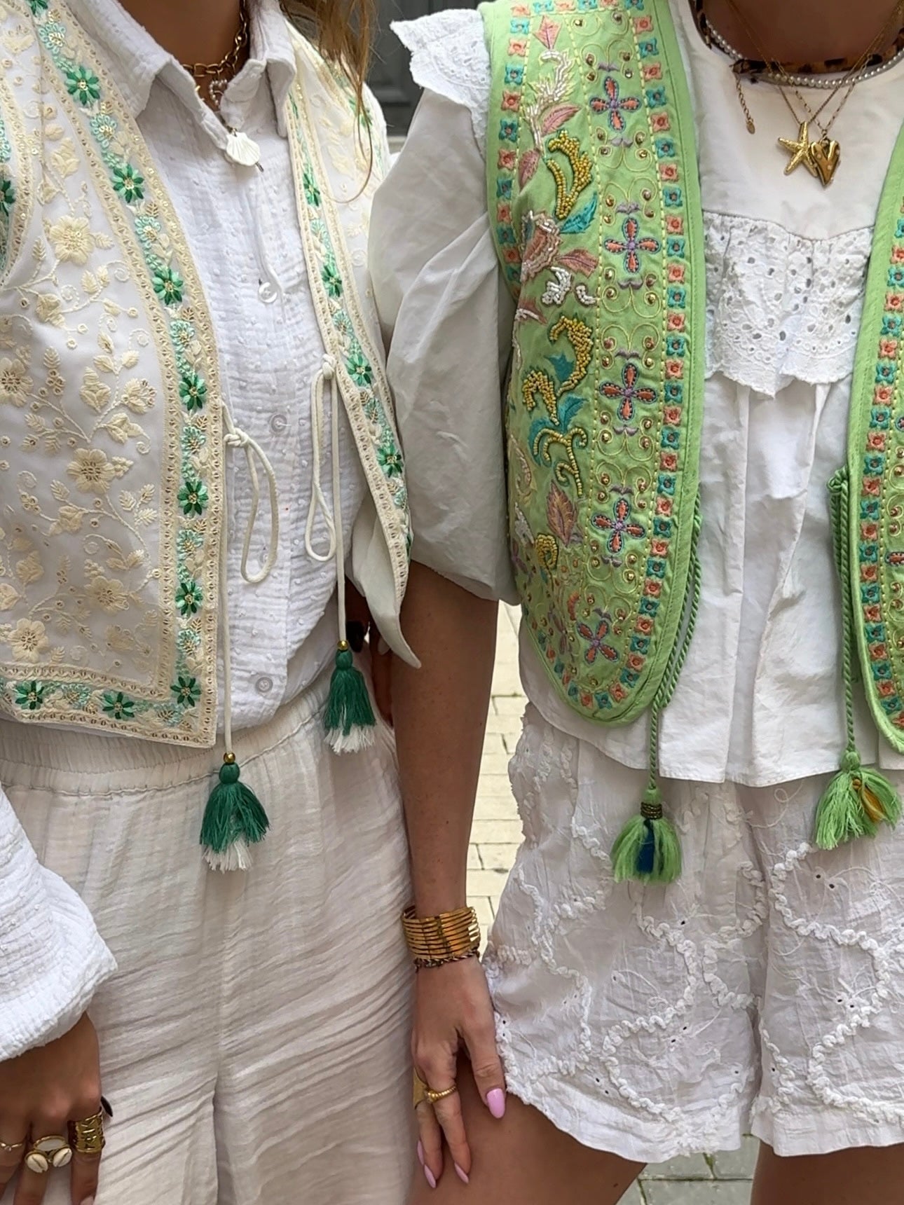 Guapa's Gilet Crema Verde