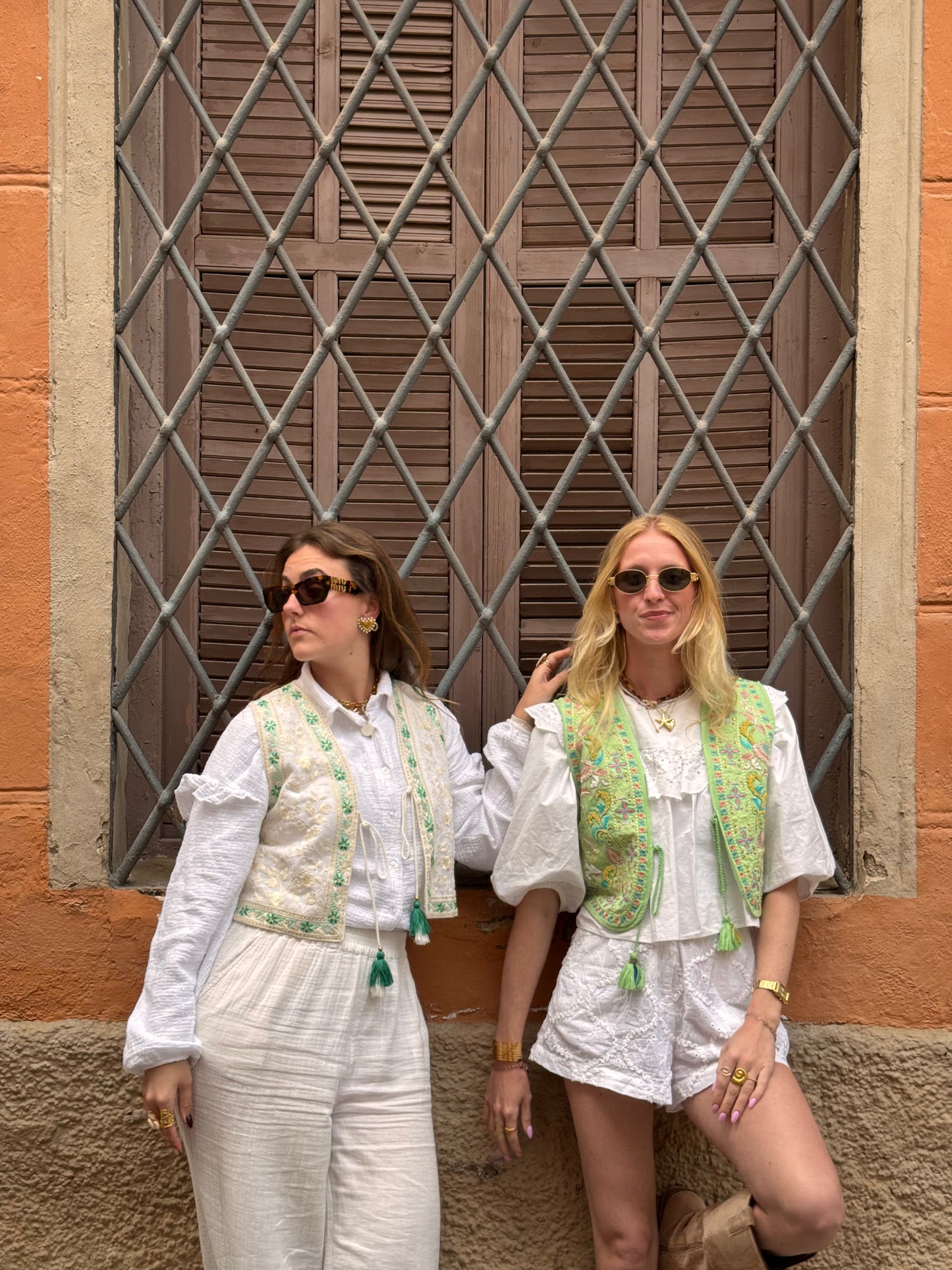 Guapa's Gilet Crema Verde