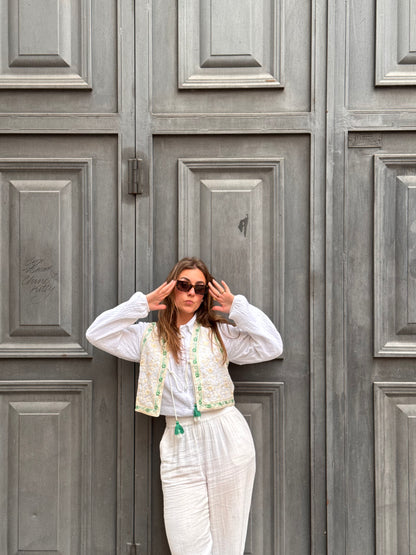 Guapa's Gilet Crema Verde