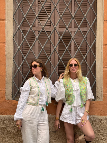 Guapa's Gilet Crema Verde